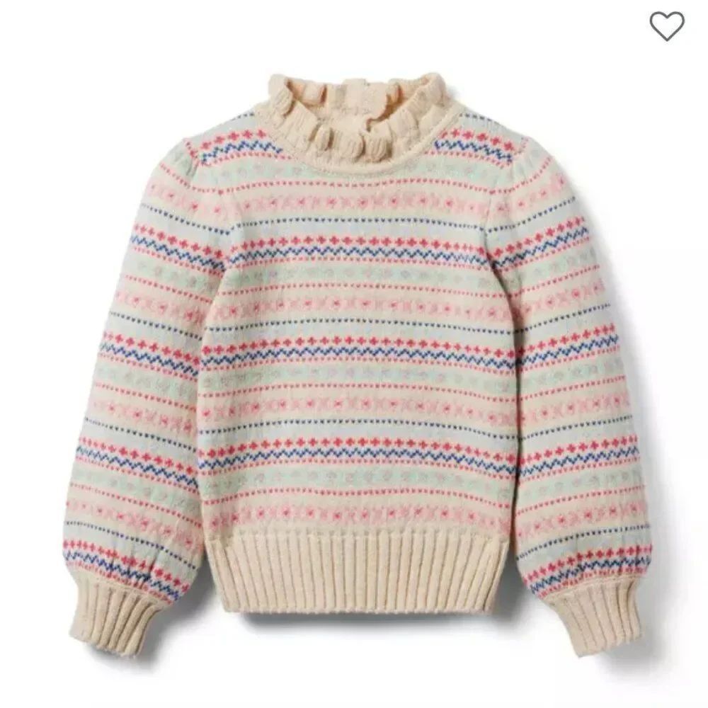 Janie and Jack 100048126 The Forever Fair Isle Sweater NWT size 6-12 m